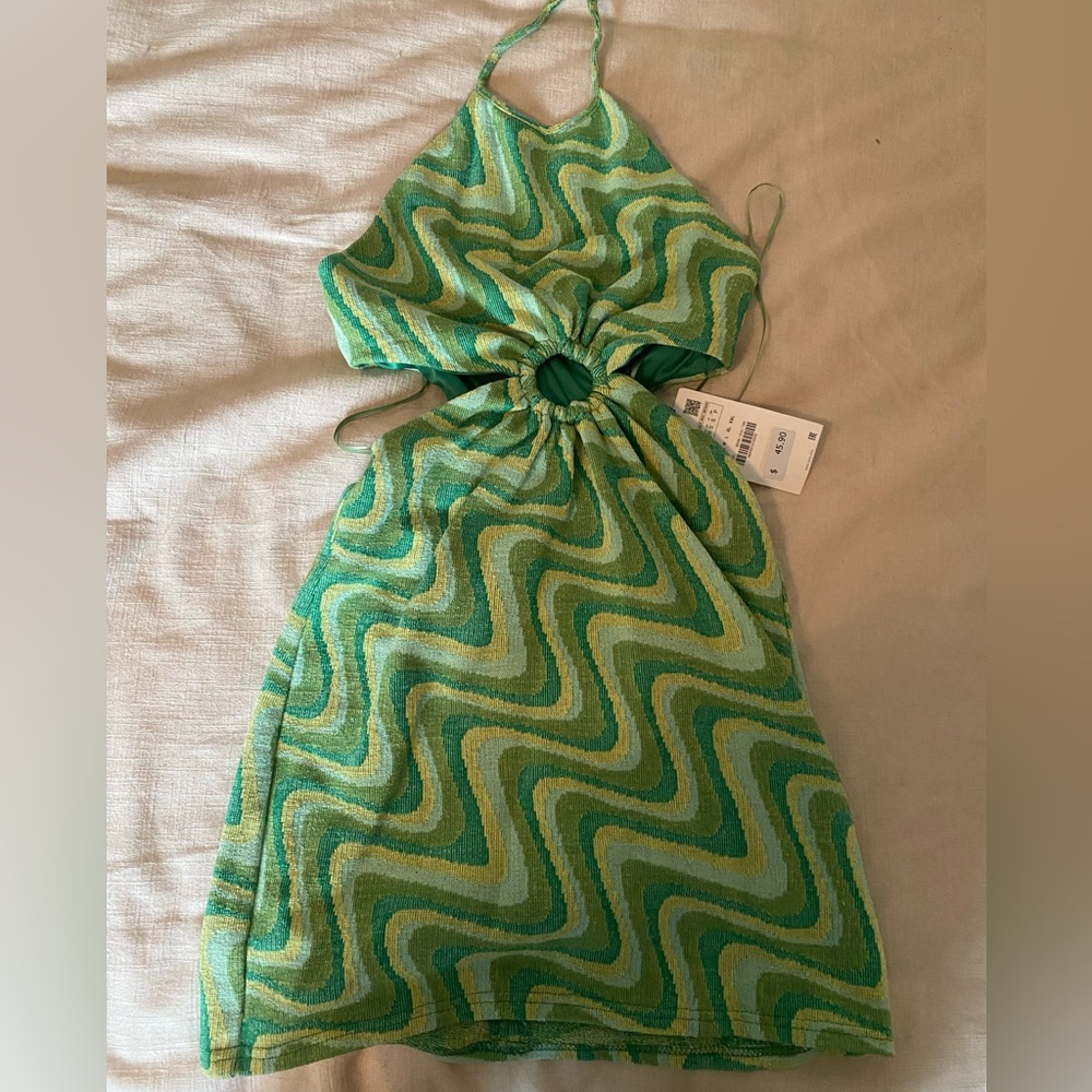 Zara Halter Cutout Mini Dress